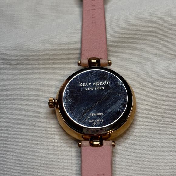 KATE SPADE HOLLAND WOMEN'S ROSE GOLD PINK LEATHER CAT KSW9049 - Picture 9 of 12